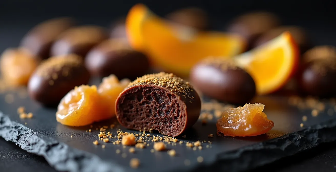 Présentation moderne et créative des treize desserts avec touches contemporaines